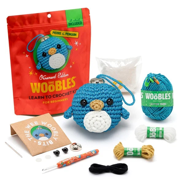 Pierre the Penguin Ornament Woobles Crochet Kit