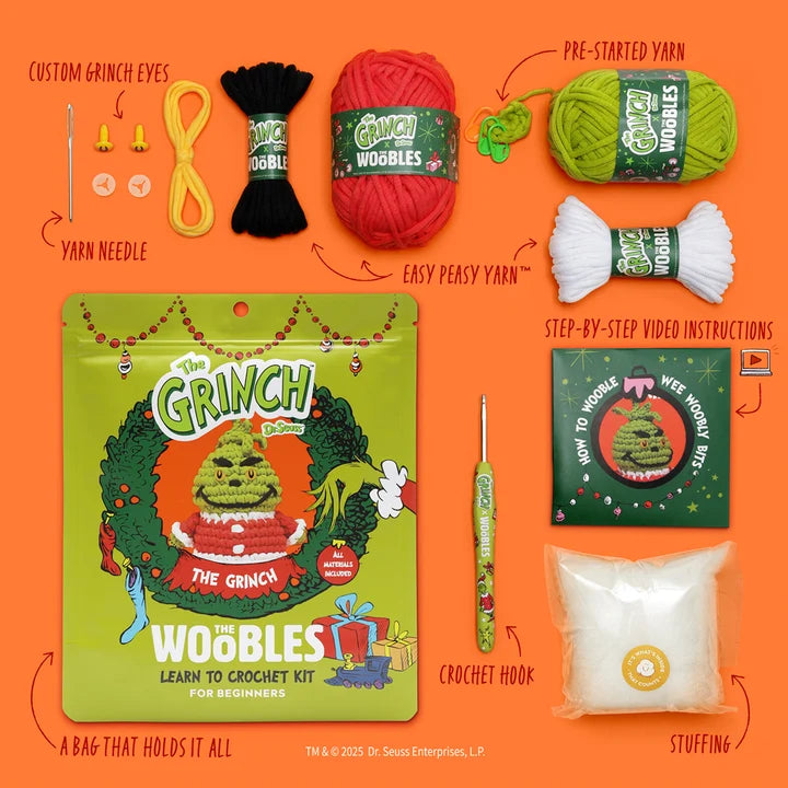 The Grinch Woobles Crochet Kit