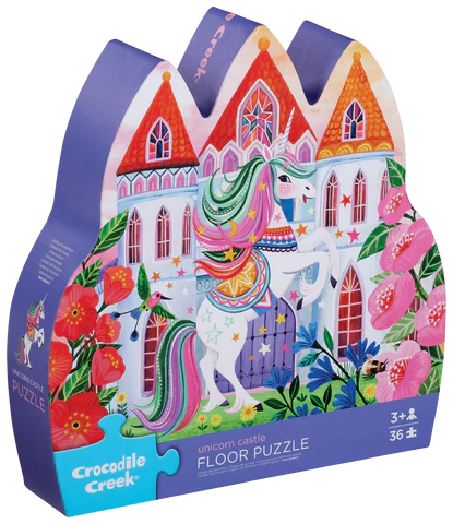 Unicorn Castle 36-pc Shaped Box Puzzle