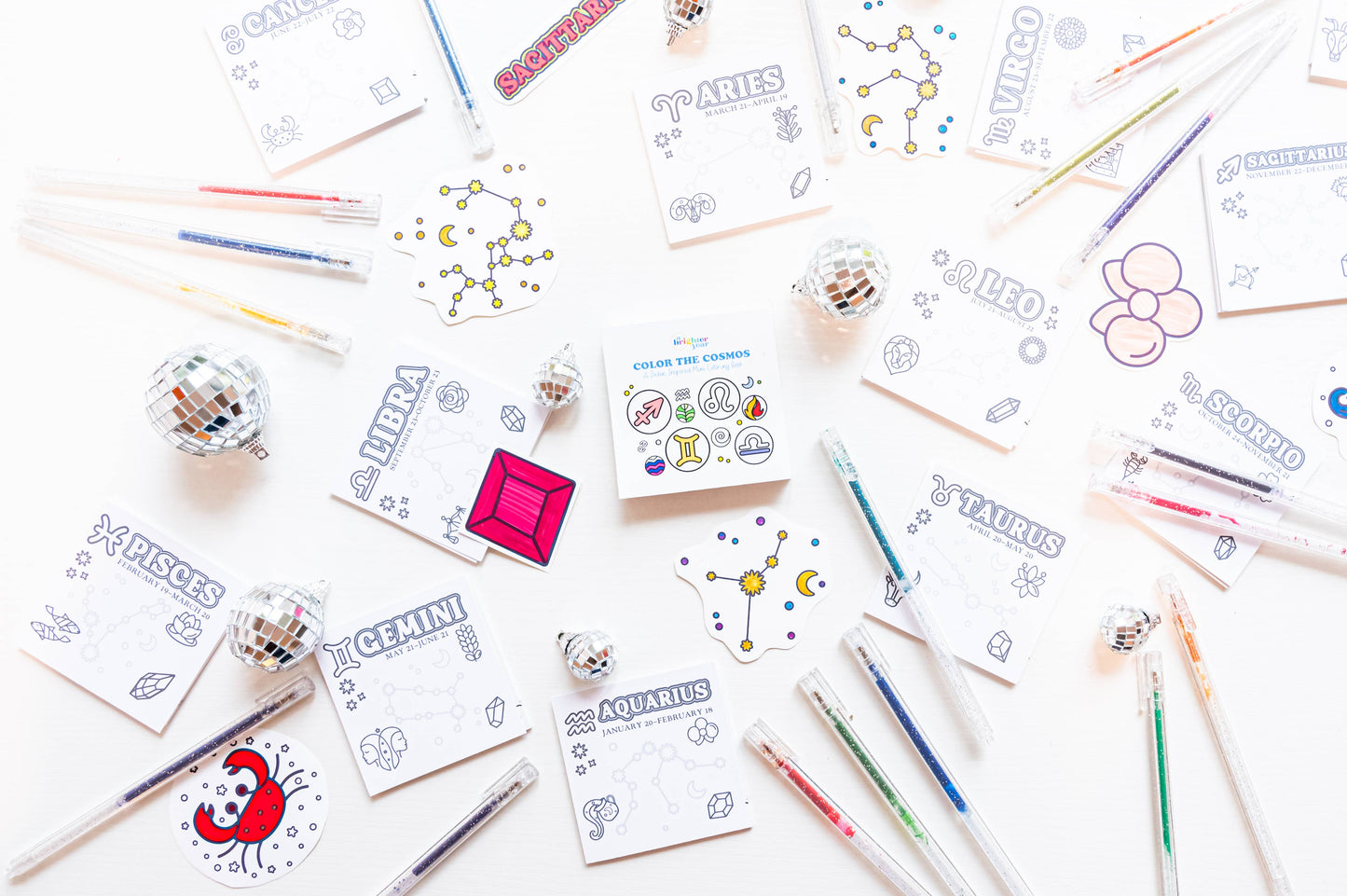 Grabie x A Brighter Year — Color The Cosmos Glitter Gel Pens