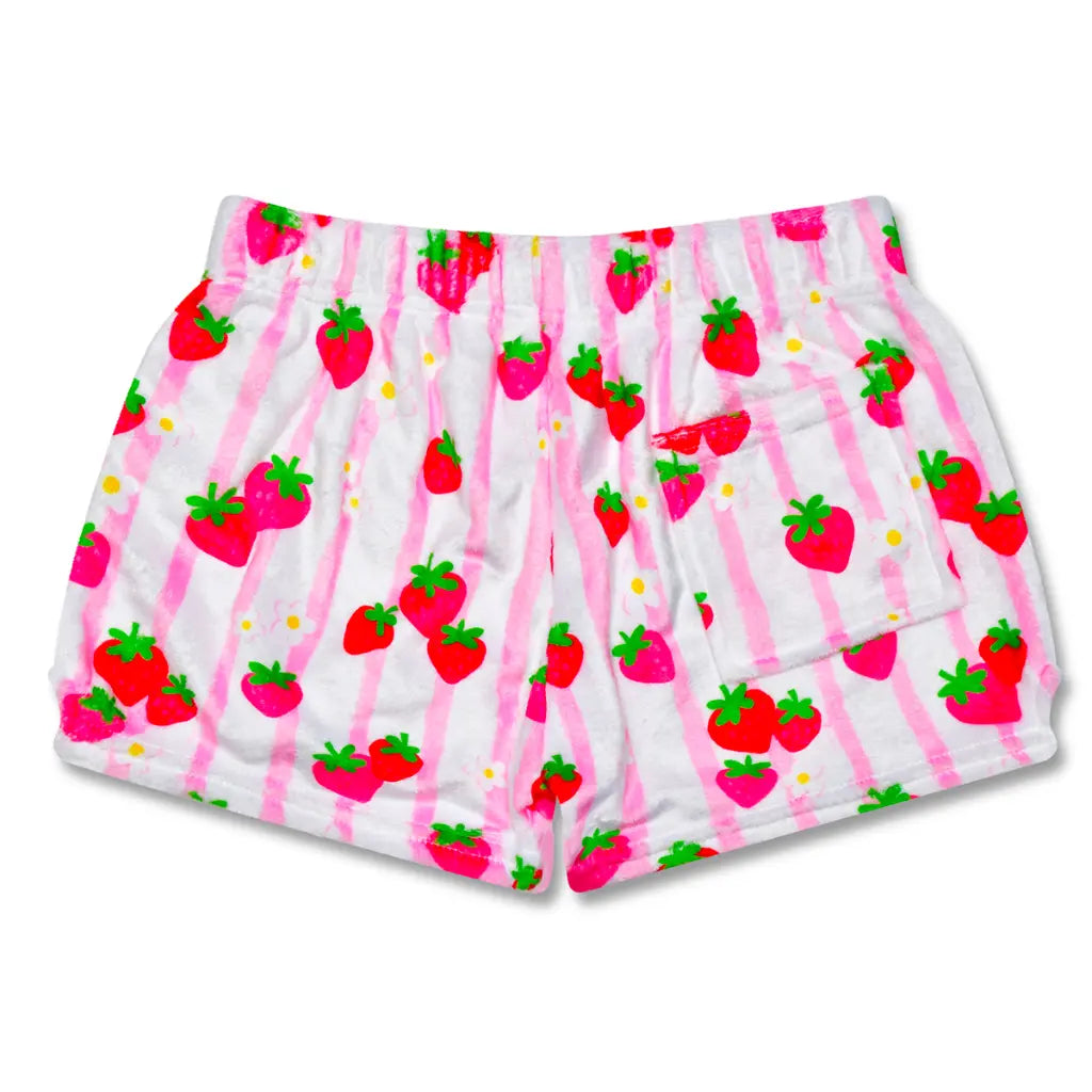 Strawberry Stripes Plush Shorts