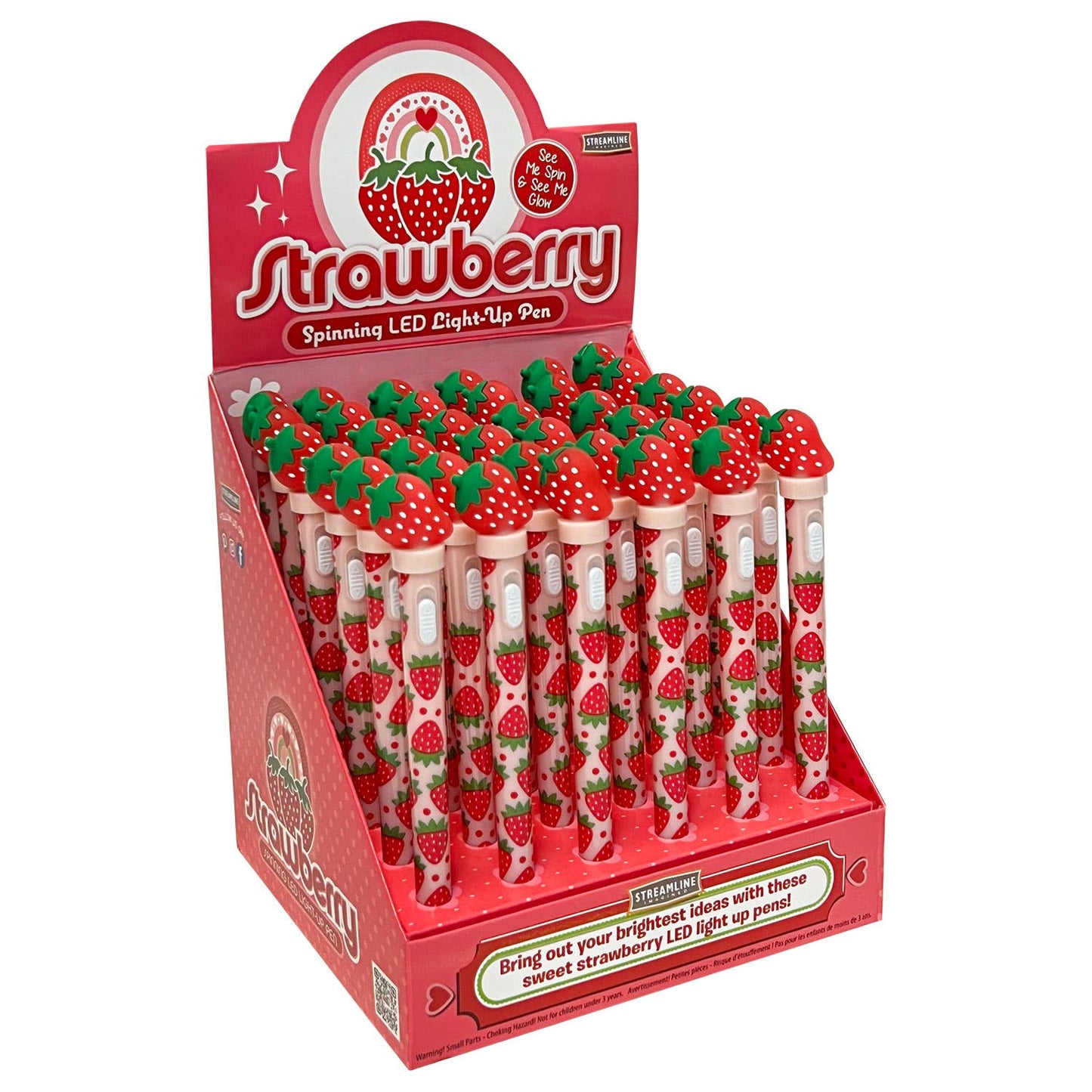 Strawberry Spinning LED Light-Up Pen