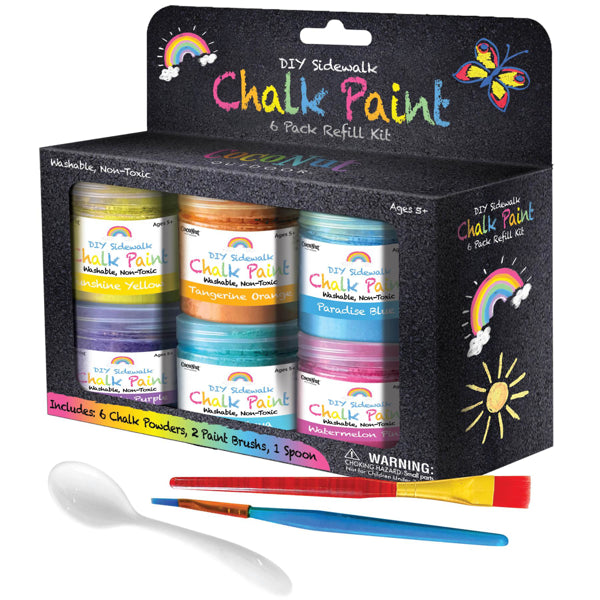 DIY Sidewalk Chalk Paint 6 Pack