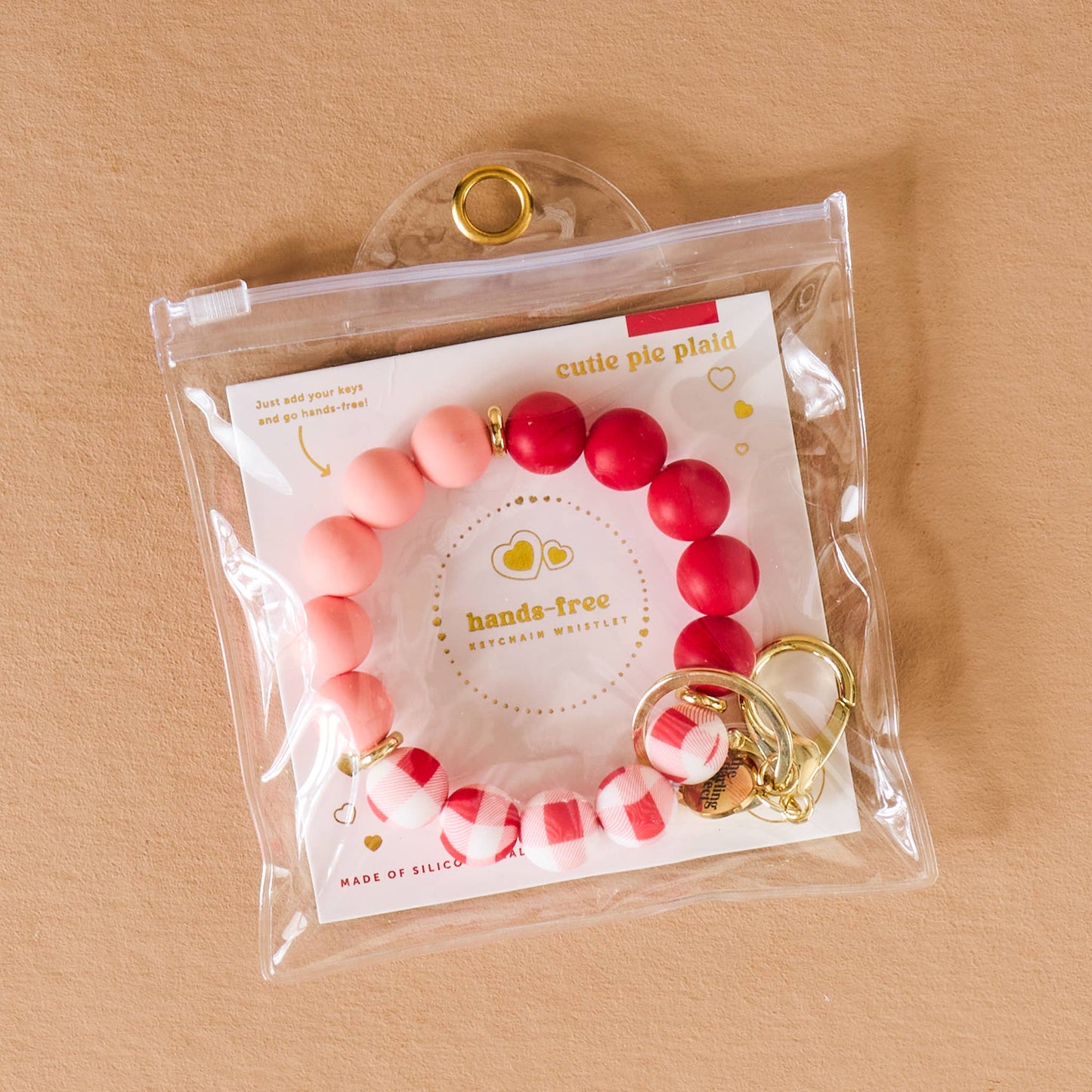 Hands-Free Keychain Wristlet-Cutie Pie Plaid