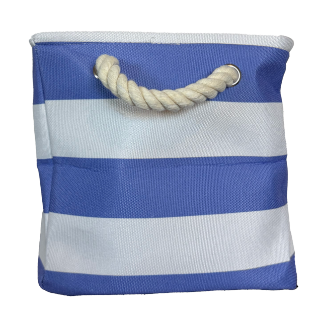 Striped Canvas Tote Bl/Pr