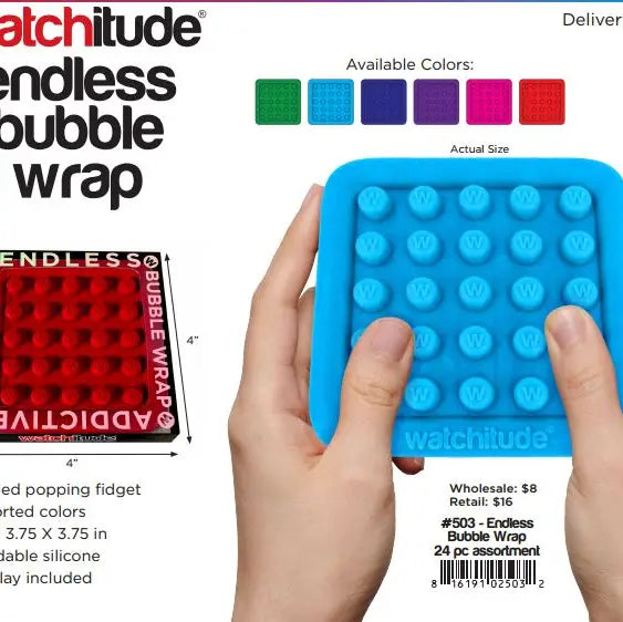 Endless Bubble Wrap Key Chain