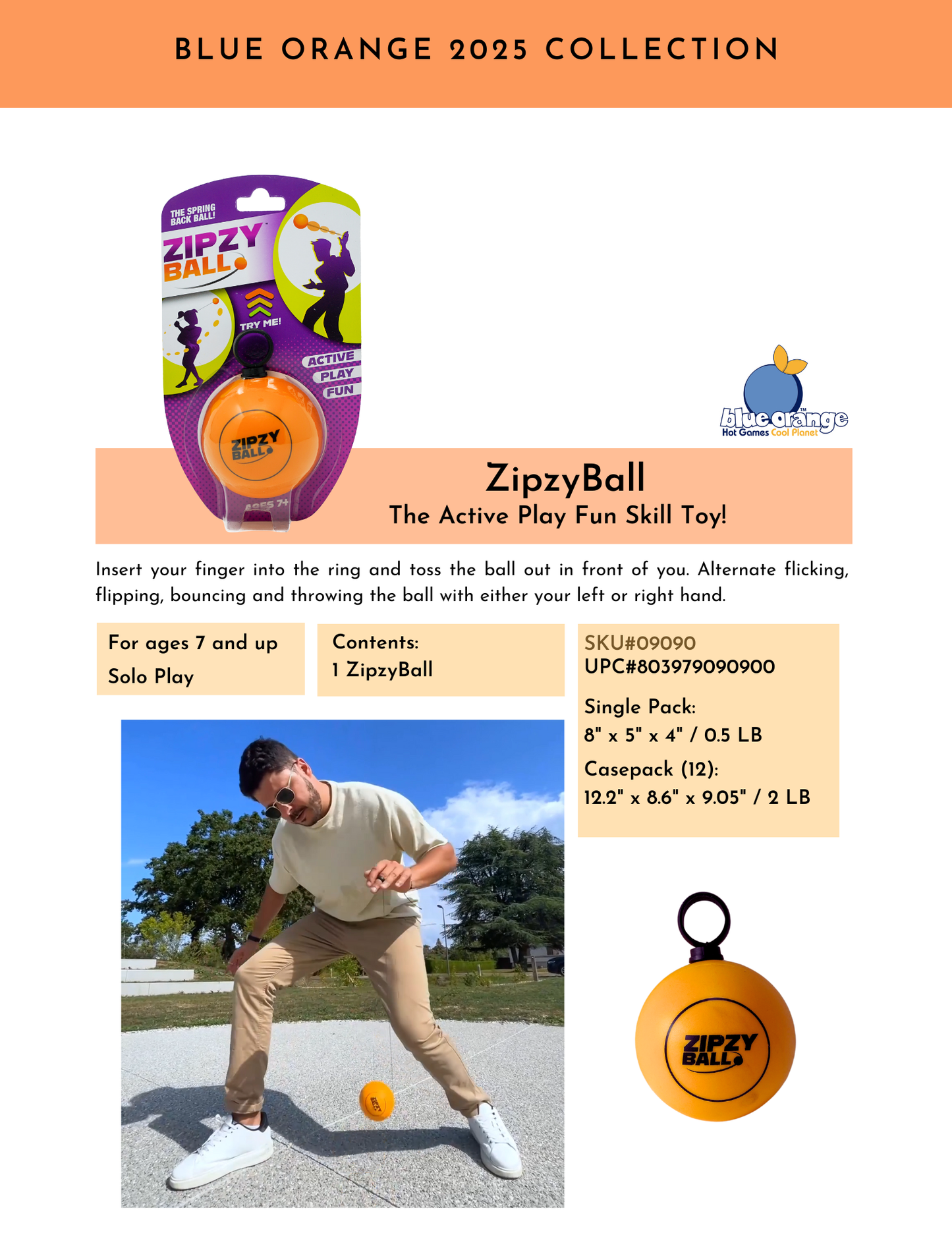 ZipzyBall : The Active Play Fun Skill Toy!