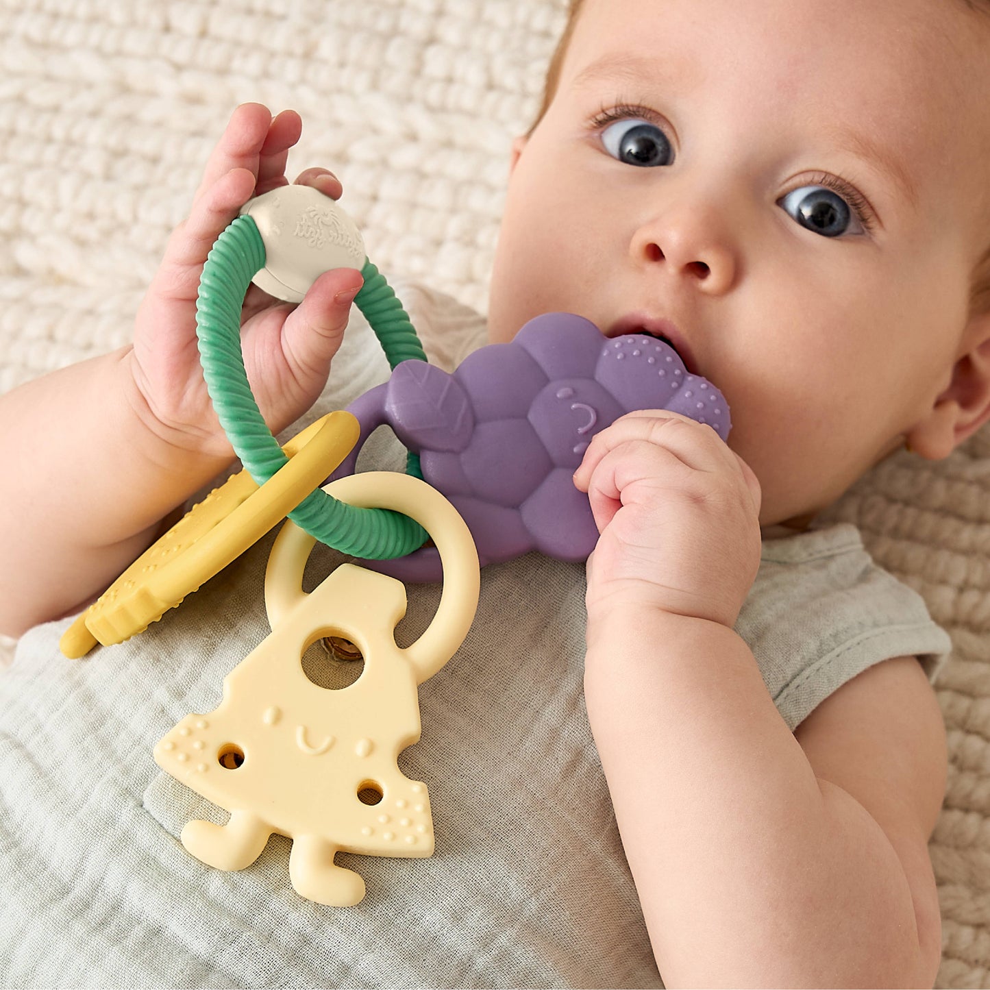 Itzy Trio™ Multi-textured Silicone Teether Charcuterie