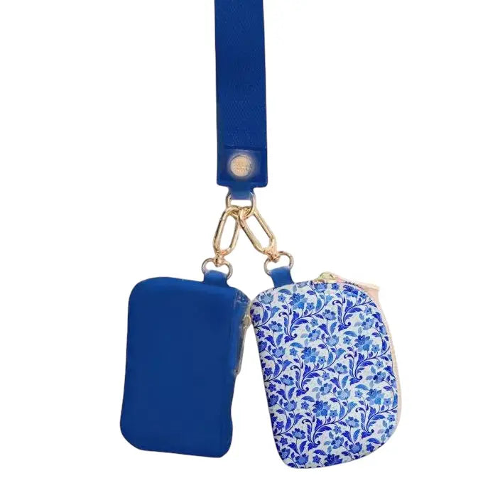 Blue Floral Dual Wallet