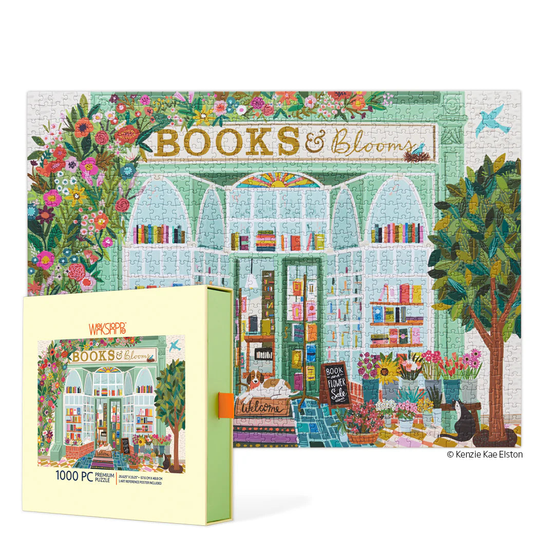 Books & Blooms 1000 Piece Puzzle