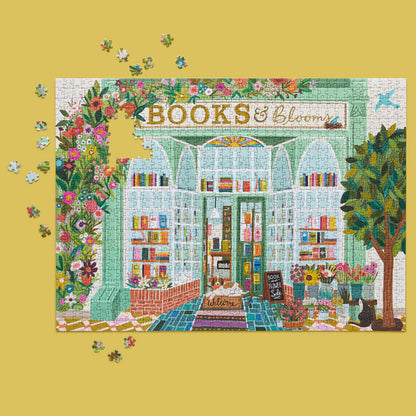 Books & Blooms 1000 Piece Puzzle