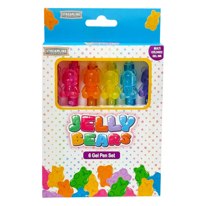 Jelly Bears Gel Pen 6 pc Set