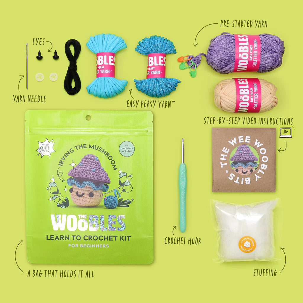 Irving the Mushroom Woobles Crochet