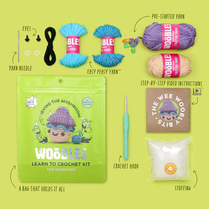 Irving the Mushroom Woobles Crochet