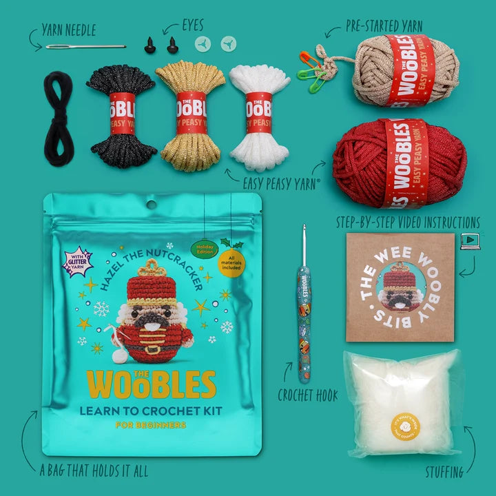 Hazel the Nutcracker Woobles Crochet Kit