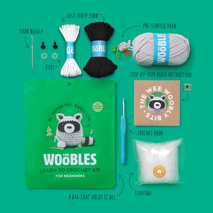 Scooter the Raccoon Woobles Crochet