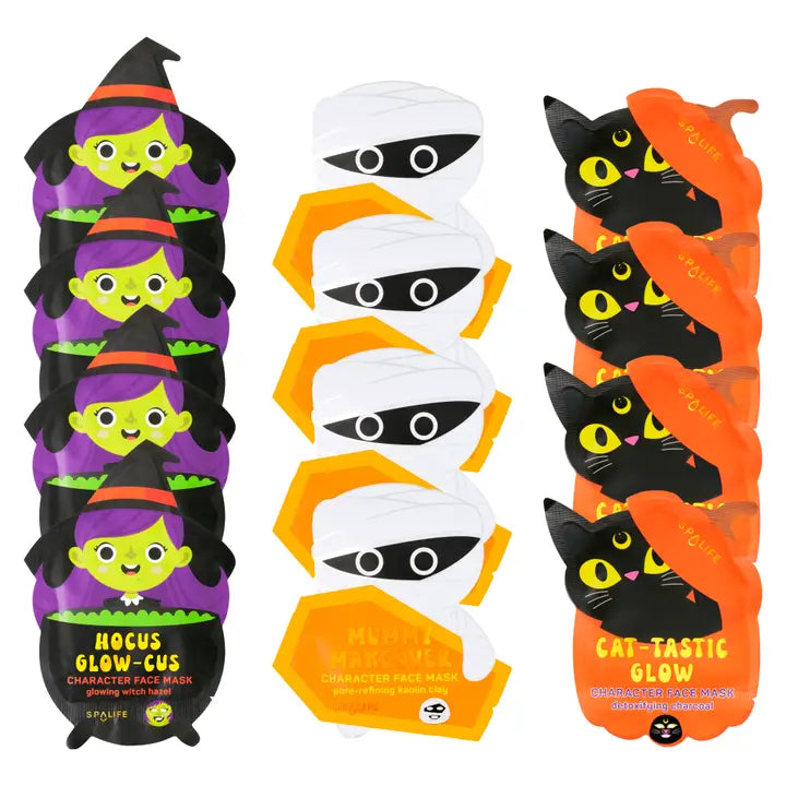 Korean Skincare Halloween Sheet Masks - Witch, Mummy, Cat