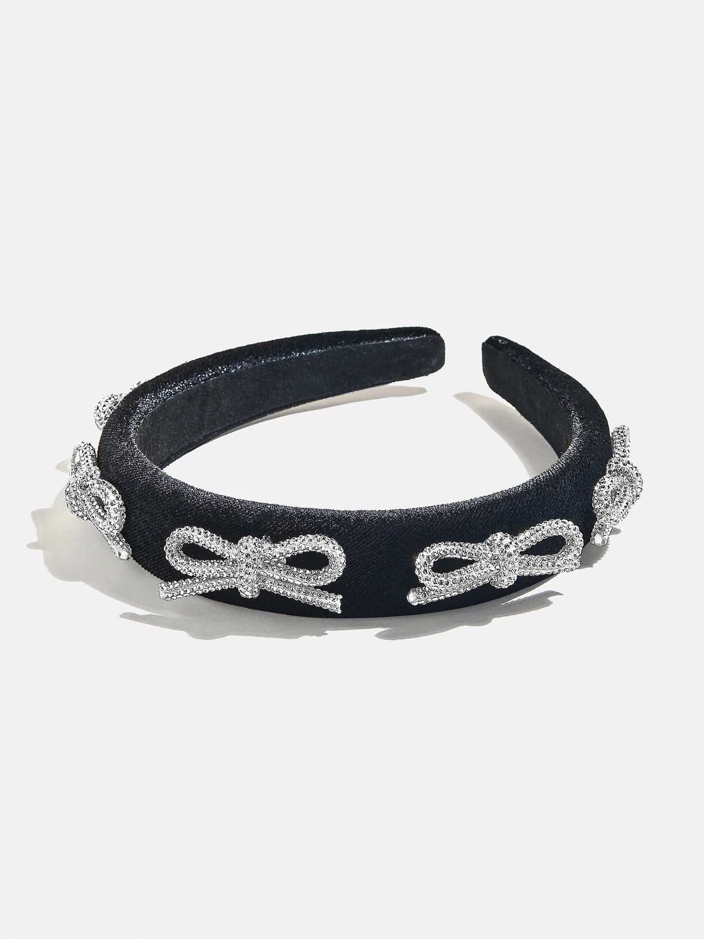 Crystal Bow Headband Blk
