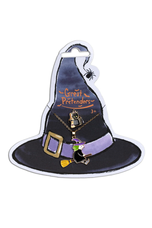 Witch Necklace Cat Ring