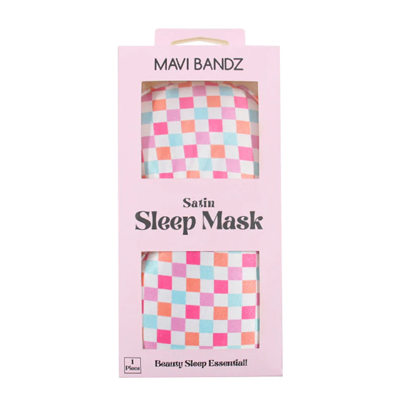 Satin Check Sleep Mask