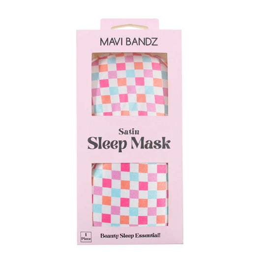 Satin Check Sleep Mask
