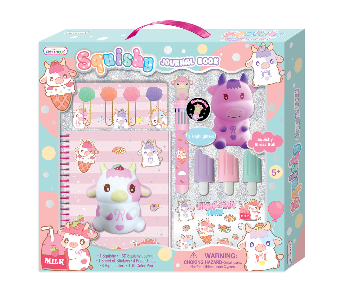 Squishy Journal Book Highland Cow