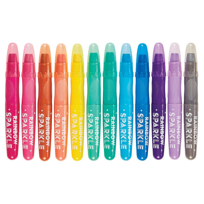 Rainbow Sparkle: Watercolor Gel Crayons (Set of 12)