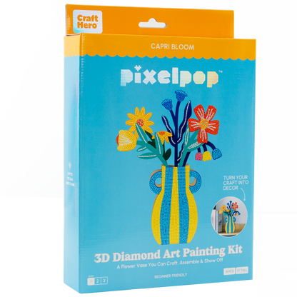 PixelPop™ Diamond Art 3D Display — Capri Bloom