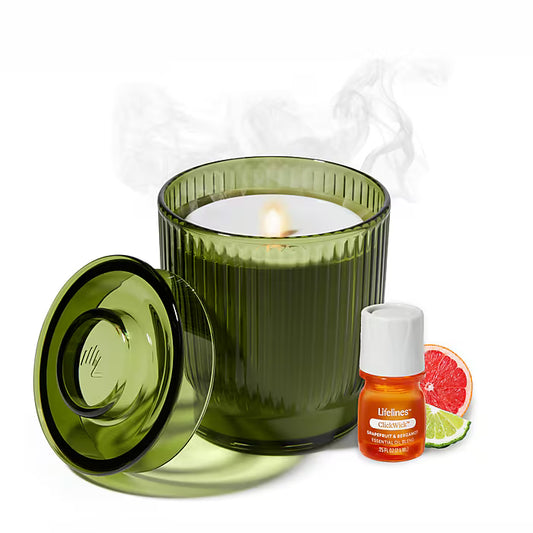 Candle Diffuse Ribbed Olv