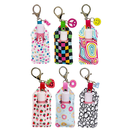 Lip Balm Keychain Holders w/ Lip Balm