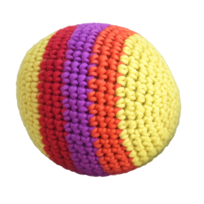 Extreme Retro Hand-Knitted Kick Pouch Footbag - 12/Display