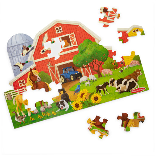 Busy Barn Shaped 32pc Floor Puzzle NEW