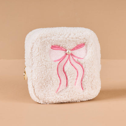 Teddy Pouch-Square Lovely Bow