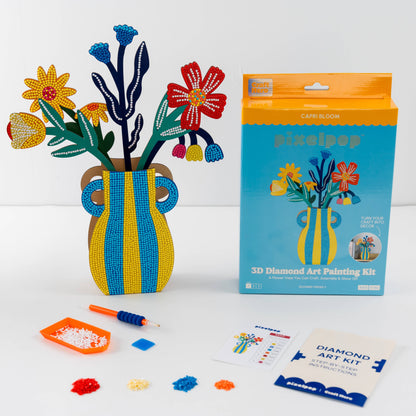 PixelPop™ Diamond Art 3D Display — Capri Bloom