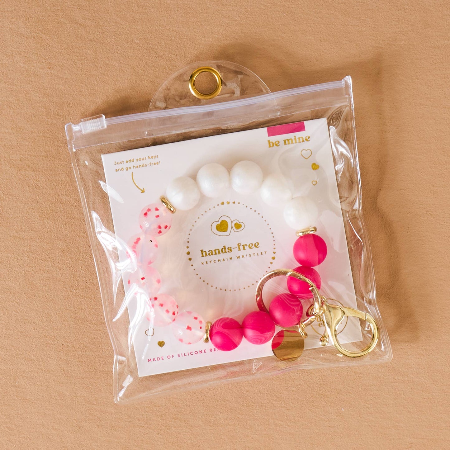 Hands-Free Keychain Wristlet-Be Mine