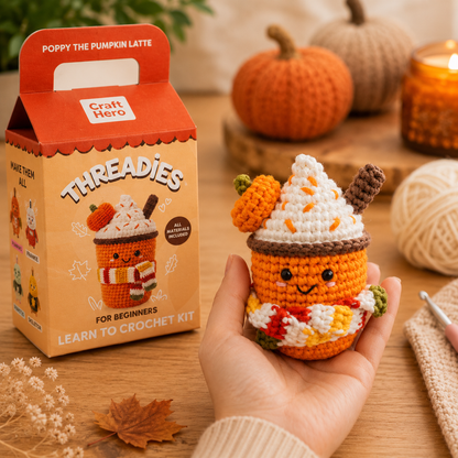 Fall Crochet Kit for Beginners | Pumpkin Spice Latte | DIY