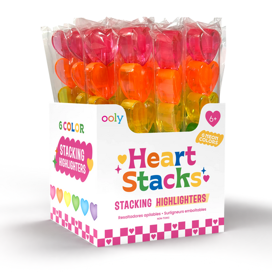 Heart Stacks: Stacking Highlighters (Display of 16 Sticks)