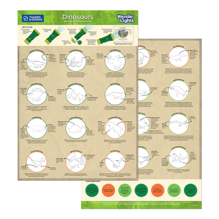 Wonder Lights: Dinosaurs - Educational Flashlight