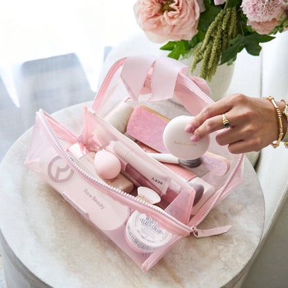 Jelly Cosmetic Bag – Waterproof Lay-Flat Makeup Bag