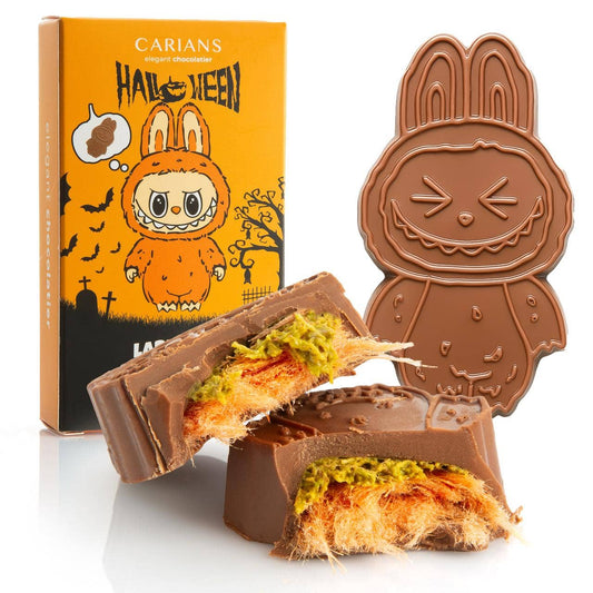 *** Labubu Halloween Angel Hair Pumpkin Dubai Chocolate Bar