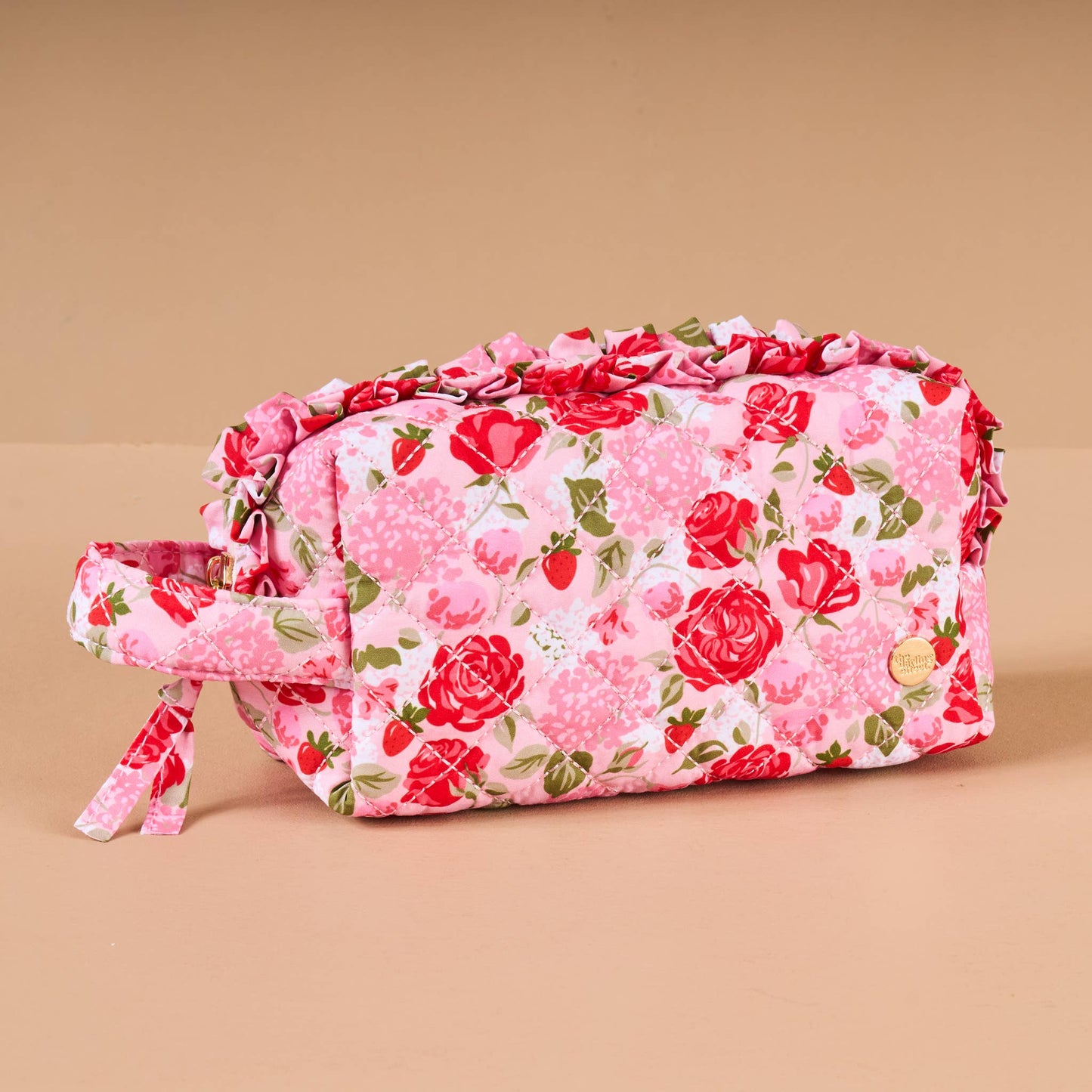 Essentials Quilted Cosmetic Pouch-Rose Garden