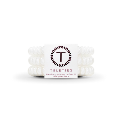 Spiral Hair Coils | Small | Coconut White Hair Ties