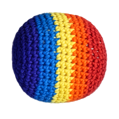 Extreme Retro Hand-Knitted Kick Pouch Footbag - 12/Display