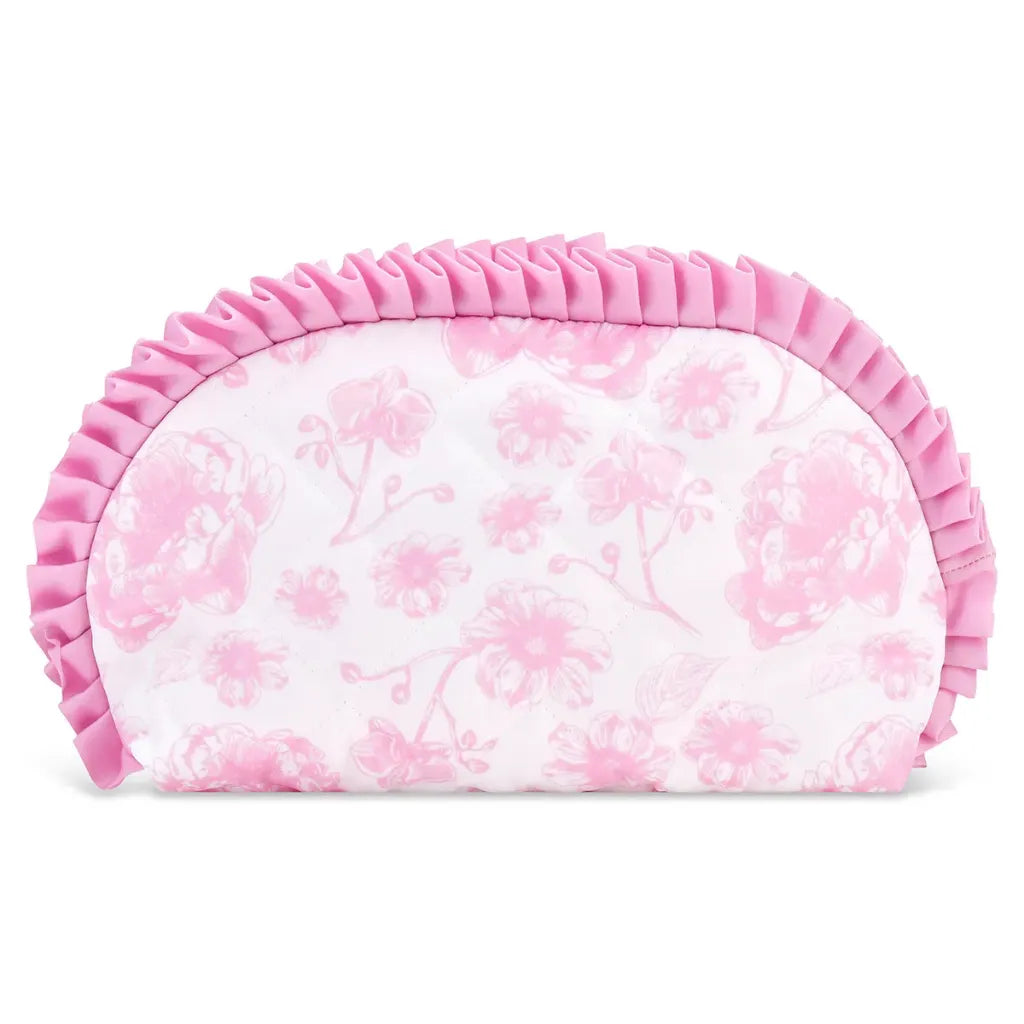 Pretty Pink Toile Cosmetic Bag