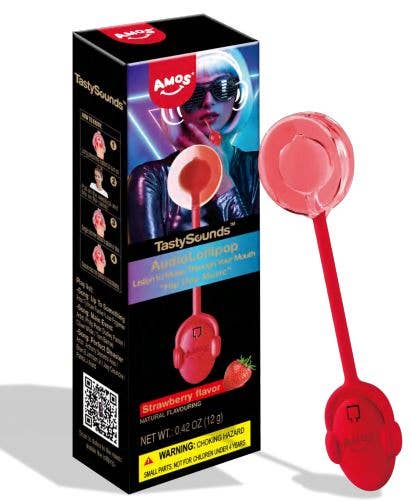 Tasty Sounds Lollipop Strawberry/Hip Hop, 12ct