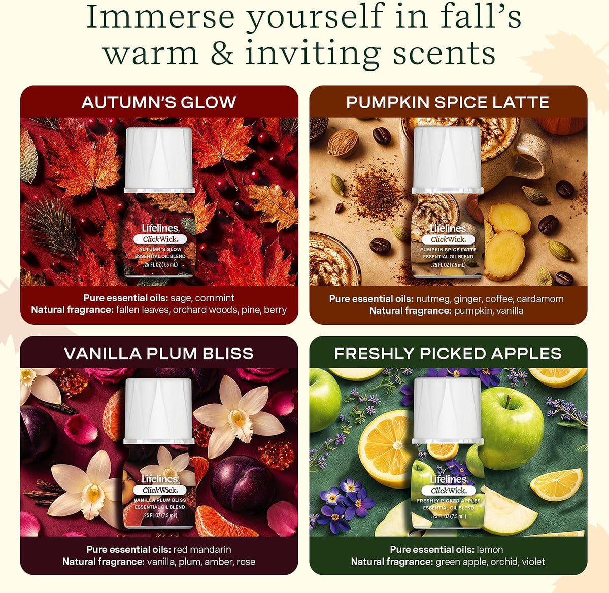 ClickWick Fall Collection - 4 pack