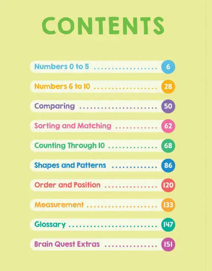 Brain Quest Math Workbook: Pre-Kindergarten