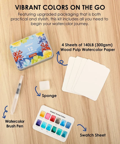 Watercolor Pocket Ocean