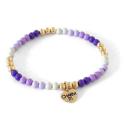 Charm IT Gold Purple Bracelet