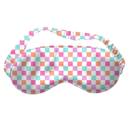 Satin Check Sleep Mask